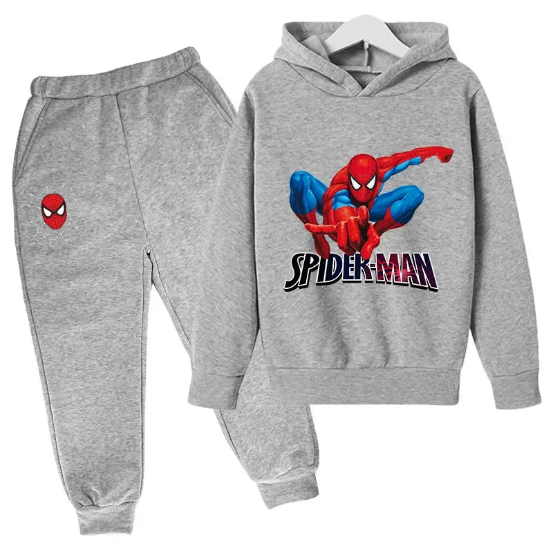 Spider sweats à capuche pantalons 2 pièces ensembles vêtements printemps automne bébé garçons filles enfants mode Costume enfants survêtements dessin animé 4to14 ans