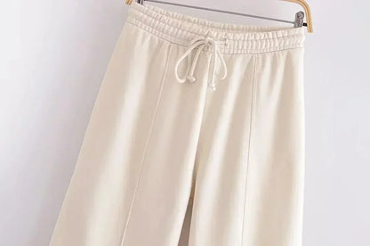 Ensemble 2 pièces à la mode pour femme, sweat-shirt polaire doublé, veste bombardier extensible + pantalon taille haute pour femme sauvage, hiver 2025