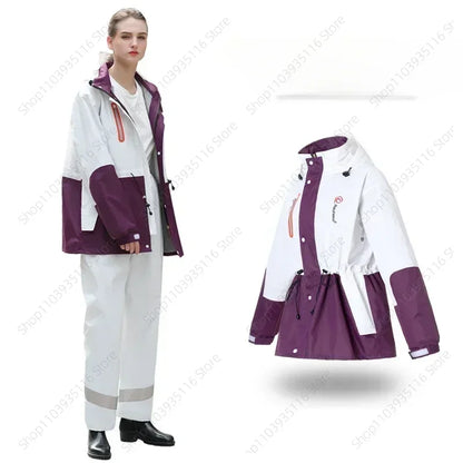 Split Raincoat Jacket Rain Pants Suit Adult Waterproof Outdoor Motorcycle Cycling Hiking Fishing Rainproof Protective 비옷