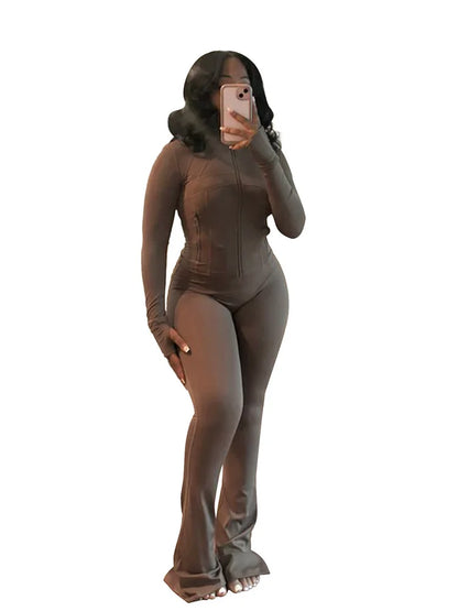 Vêtements de sport élégants pour femmes, hauts à manches longues, pantalons évasés, ensembles de 2 pièces, survêtement, Streetwear, Leggings de Jogging, tenues