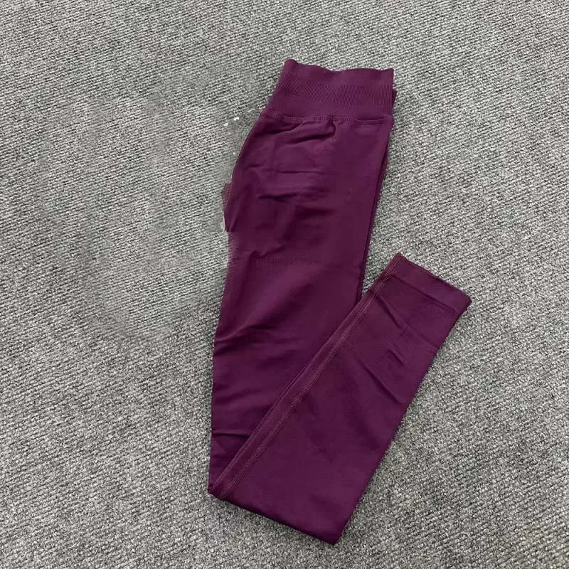 Leggings d'impact avec Logo pour femmes, Legging de Yoga sans couture, froissé, levage des fesses, ceinture basse côtelée, collants de sport, Fitness