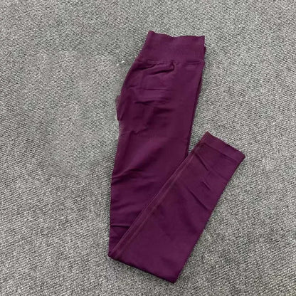 Leggings d'impact avec Logo pour femmes, Legging de Yoga sans couture, froissé, levage des fesses, ceinture basse côtelée, collants de sport, Fitness