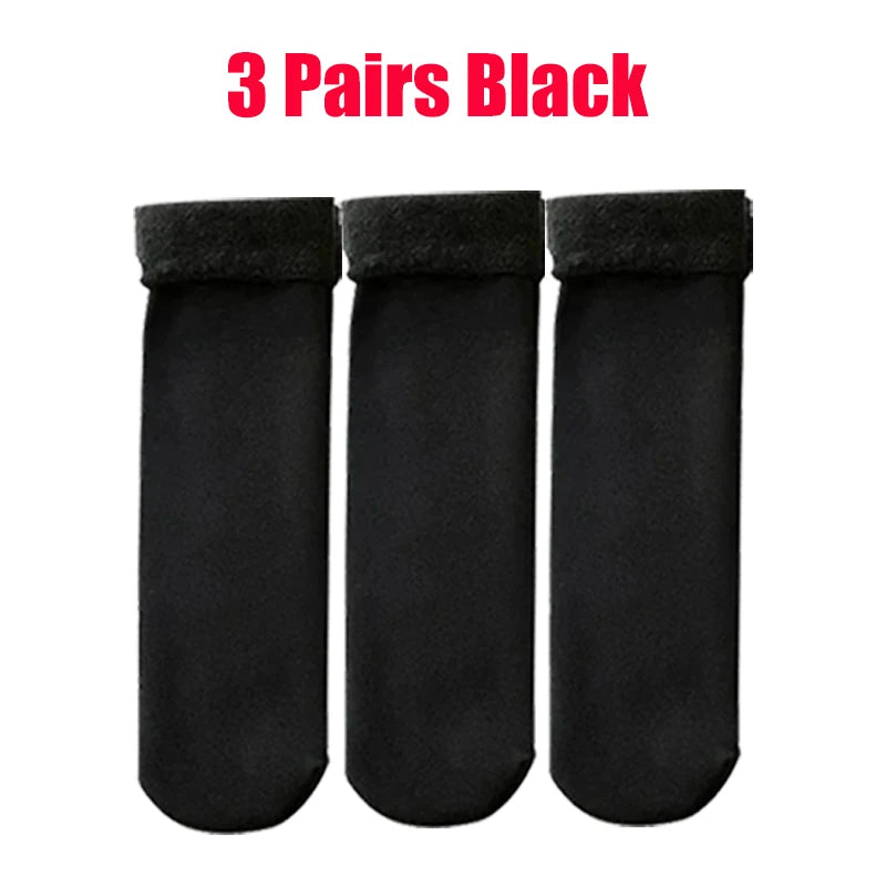 Nouvelles femmes hiver épaissir chaud chaussette courte thermique cachemire laine chaussettes neige velours bottes chaussettes maison sol Calcetines Mujer