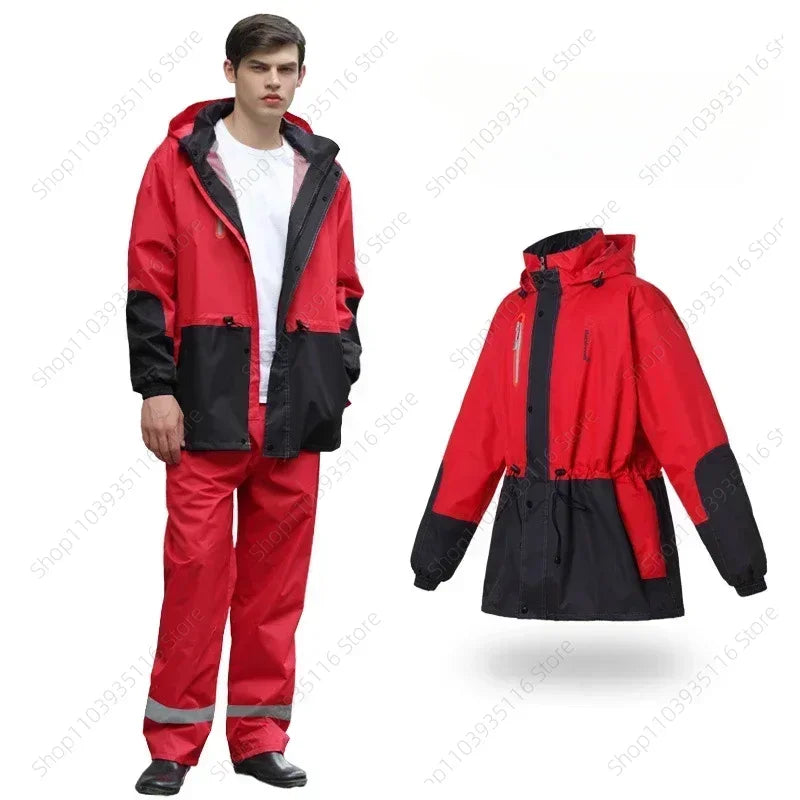 Split Raincoat Jacket Rain Pants Suit Adult Waterproof Outdoor Motorcycle Cycling Hiking Fishing Rainproof Protective 비옷