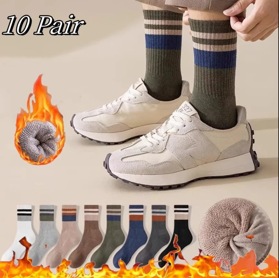 Chaussettes décontractées confortables et rembourrées pour hommes, vêtements d'hiver en plein air pour hommes, indispensables
