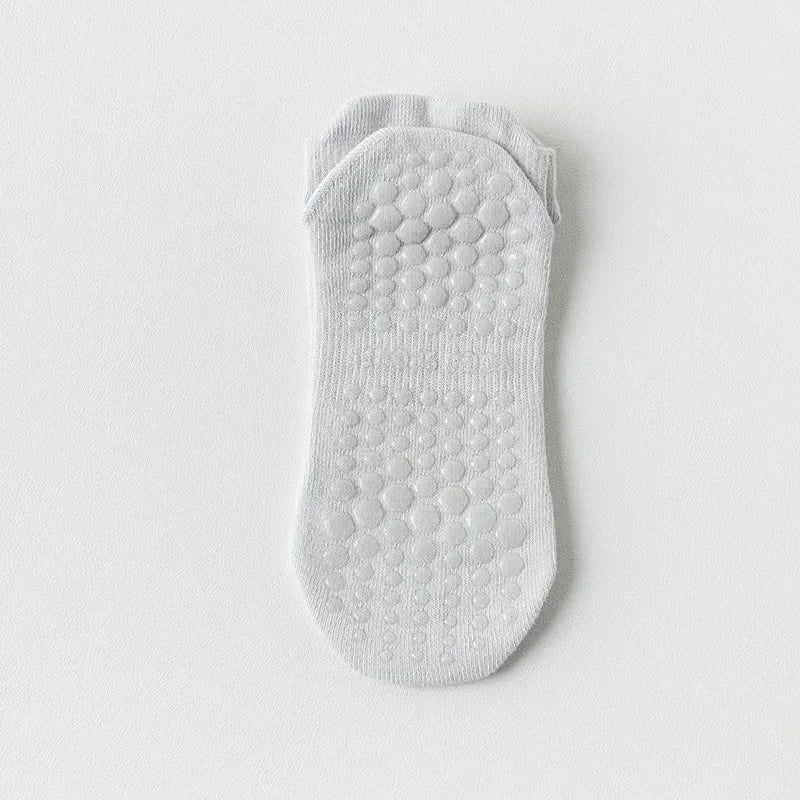 Chaussettes de Yoga en maille respirante pour femmes, en coton, coupe basse, courtes, pour gymnastique, Fitness, danse, sport, professionnelles, antidérapantes, pour Pilates