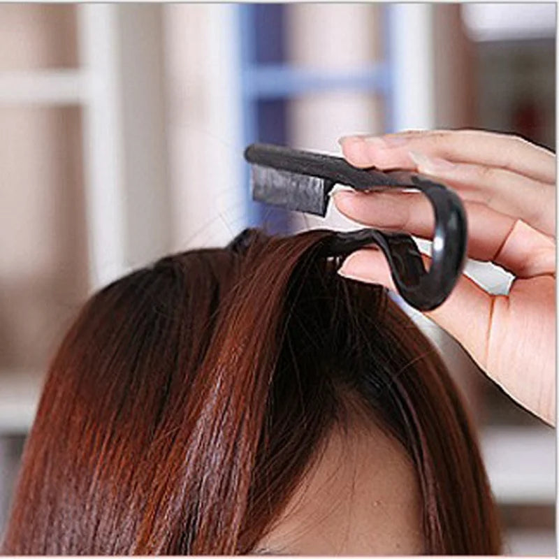 Hairdressing V-Comb Messy Hair Finishing Straightening Splint Comb - Hair Styling Tool Clip special for  hair wigs