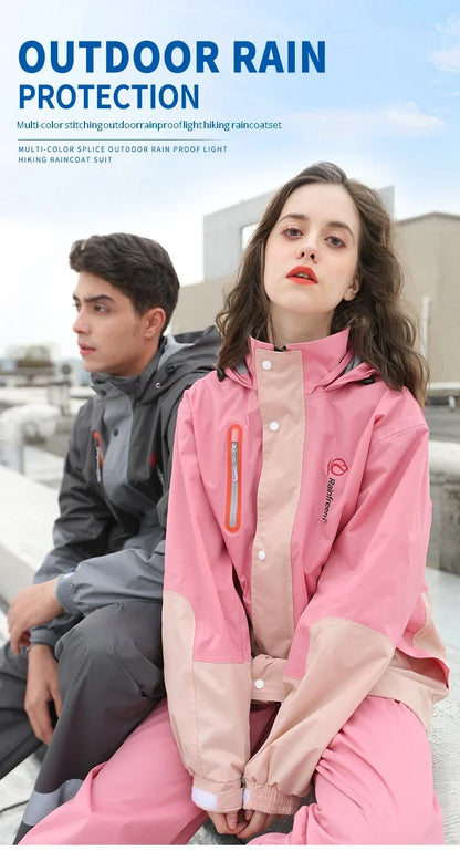 Split Raincoat Jacket Rain Pants Suit Adult Waterproof Outdoor Motorcycle Cycling Hiking Fishing Rainproof Protective 비옷