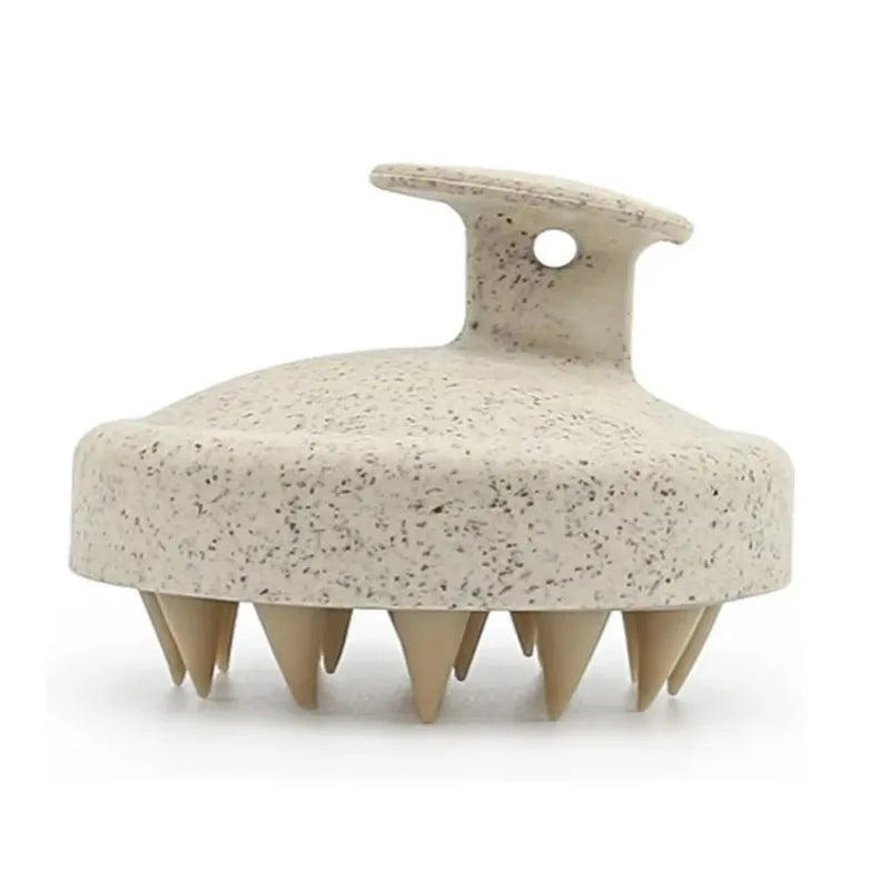 Silicone Hair Wash Brush Wheat Straw Silicone Hair Wash Brush Head Brush Scalp Stop Itch Scratching Comb Hairdressing Set