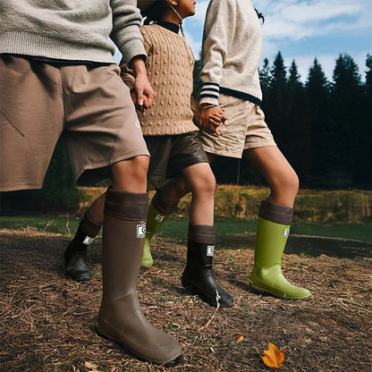 Chaussures de pluie à manches courtes pour hommes et femmes, bottes de pluie antidérapantes doublées en polaire pour adultes, chaussures de travail en plein air