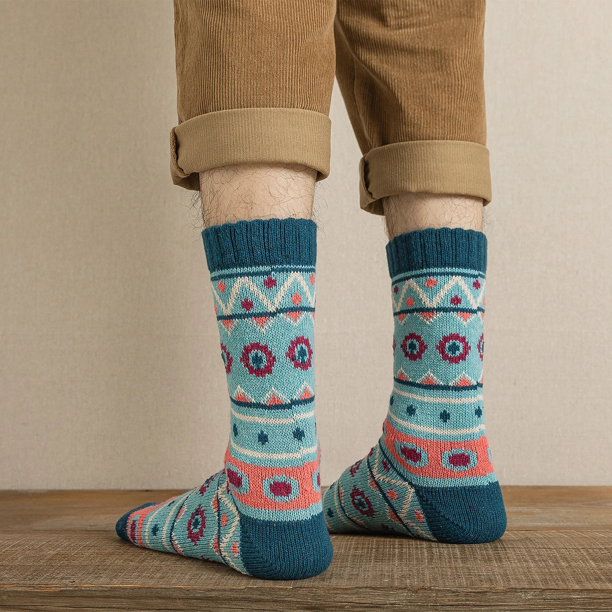 5 paires de chaussettes chaudes épaisses pour hommes et femmes, Style rétro, motif ondulé à pois, modèles de Couple, taille libre, nouvelle collection hiver