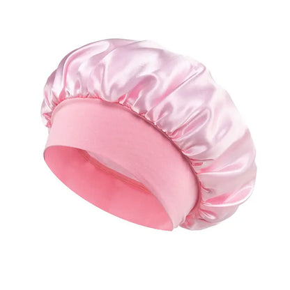 Sleeping Bonnet for Women Fashion Soft Solid Color Shower Cap for Natural and Curly Hair