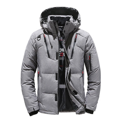 Doudoune homme canard blanc manteau d'hiver coupe-vent chaud Parkas voyage Camping pardessus nouveau en épaissir couleur unie vêtements à capuche