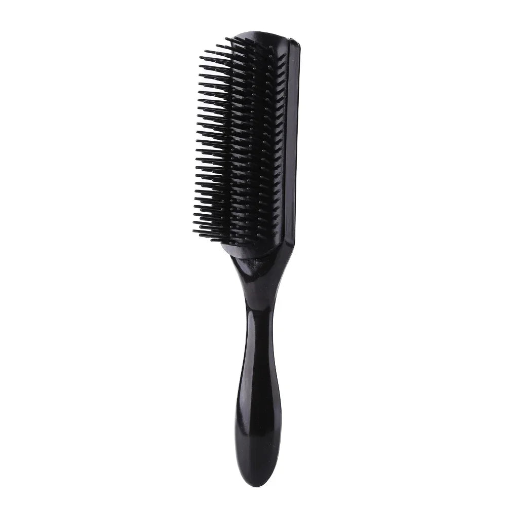 Brosse à cheveux démêlante à 9 rangées, cheveux lisses et bouclés, peigne démêlant, Massage du cuir chevelu, brosse à cheveux détachable, spéciale pour vrais cheveux, perruques