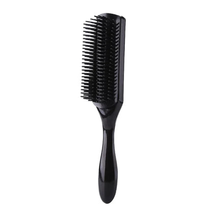 Brosse à cheveux démêlante à 9 rangées, cheveux lisses et bouclés, peigne démêlant, Massage du cuir chevelu, brosse à cheveux détachable, spéciale pour vrais cheveux, perruques
