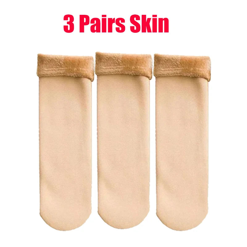 Nouvelles femmes hiver épaissir chaud chaussette courte thermique cachemire laine chaussettes neige velours bottes chaussettes maison sol Calcetines Mujer