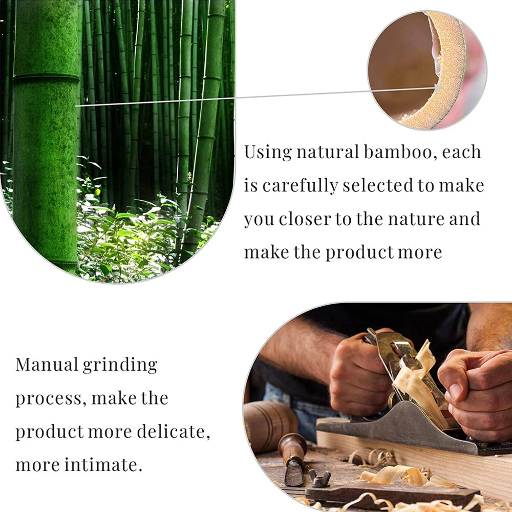 Bamboo Hair Brush with Paddle - Wood Bristles for Detangling and Gently Massaging Scalp, Reduces Frizz and Static