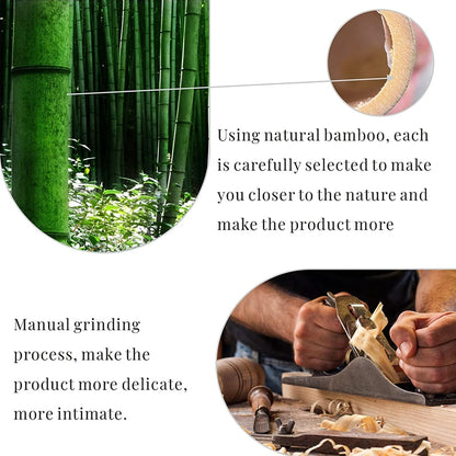 Bamboo Hair Brush with Paddle - Wood Bristles for Detangling and Gently Massaging Scalp, Reduces Frizz and Static