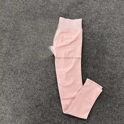 Leggings d'impact avec Logo pour femmes, Legging de Yoga sans couture, froissé, levage des fesses, ceinture basse côtelée, collants de sport, Fitness