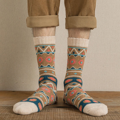 5 paires de chaussettes chaudes épaisses pour hommes et femmes, Style rétro, motif ondulé à pois, modèles de Couple, taille libre, nouvelle collection hiver