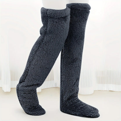 Jambes froides chaussettes chaudes ours en peluche sol mi-mollet genouillères chaud haut hiver chaud hommes et femmes Halloween
