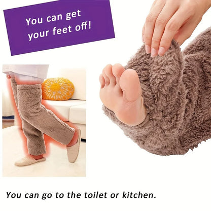 Jambes froides chaussettes chaudes ours en peluche sol mi-mollet genouillères chaud haut hiver chaud hommes et femmes Halloween