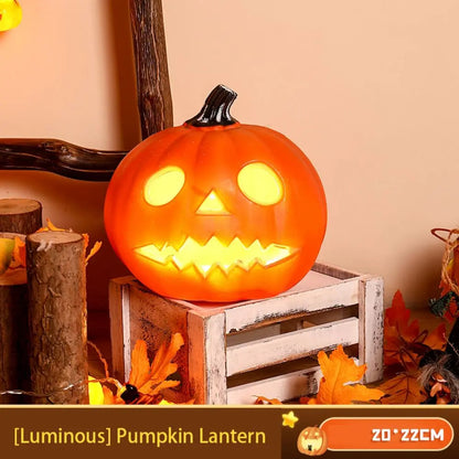 Lampe citrouille de décoration d'halloween, pour maison, cour, jardin, extérieur, maison d'horreur, crâne, accessoires de fête, brille dans la nuit
