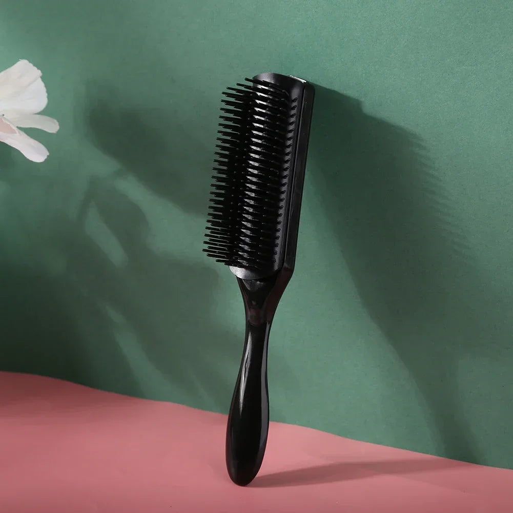Brosse à cheveux démêlante à 9 rangées, cheveux lisses et bouclés, peigne démêlant, Massage du cuir chevelu, brosse à cheveux détachable, spéciale pour vrais cheveux, perruques