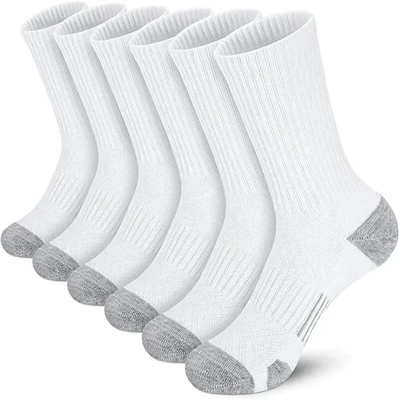 Chaussettes de sport en plein air pour hommes, haute qualité, confortables, douces, coordonnantes au sol, football, grande taille, nouveau style, 6/12 paires