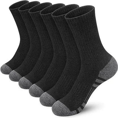 Chaussettes de sport en plein air pour hommes, haute qualité, confortables, douces, coordonnantes au sol, football, grande taille, nouveau style, 6/12 paires