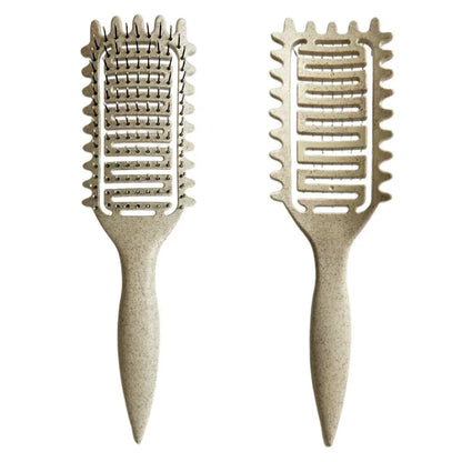 Boar Bristle Curl Defining Brush Detangling & Shaping Styling Tool for Curly Hair Professional Salon Comb for Women & Men