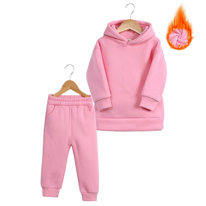 Ensemble de Survêtement Chaud à Capuche pour Enfant Garçon et Fille de 2 à 12 Ans, Tenue de dehors Solide, Motif Lapin, Smile, Hiver