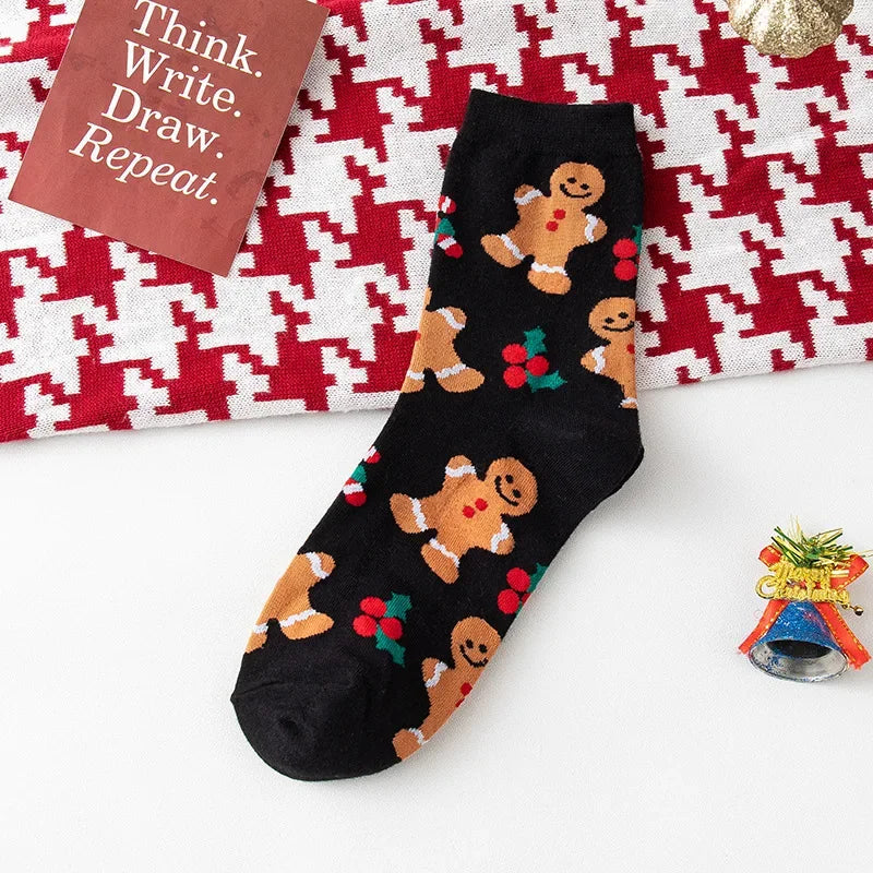 4 paires de chaussettes de noël pour enfants, chaussettes de dessin animé automne/hiver, père noël, élan, bonhomme de neige, mignonnes et confortables, chaussettes rouges douces