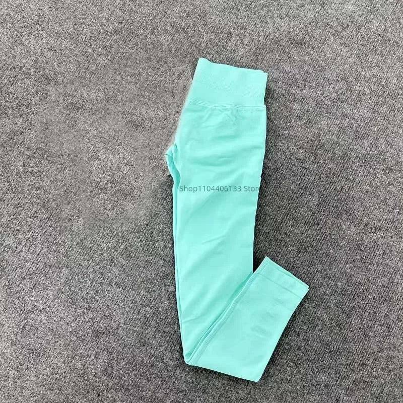 Leggings d'impact avec Logo pour femmes, Legging de Yoga sans couture, froissé, levage des fesses, ceinture basse côtelée, collants de sport, Fitness