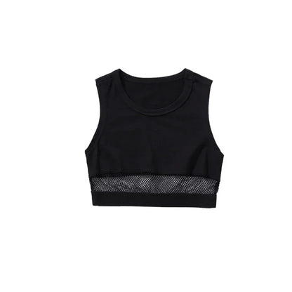 Hip Hop filles haut court contraste Cargo pantalon enfant Jazz Joggers Streetwear sweat enfants rue danse pom-pom girl vêtements ensembles