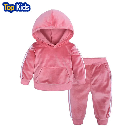 Ensemble de survêtement en velours pour enfants, vêtements pour tout-petits, tenues pour enfants, vêtements pour garçons, olympiques pour filles, printemps, hiver, 2025