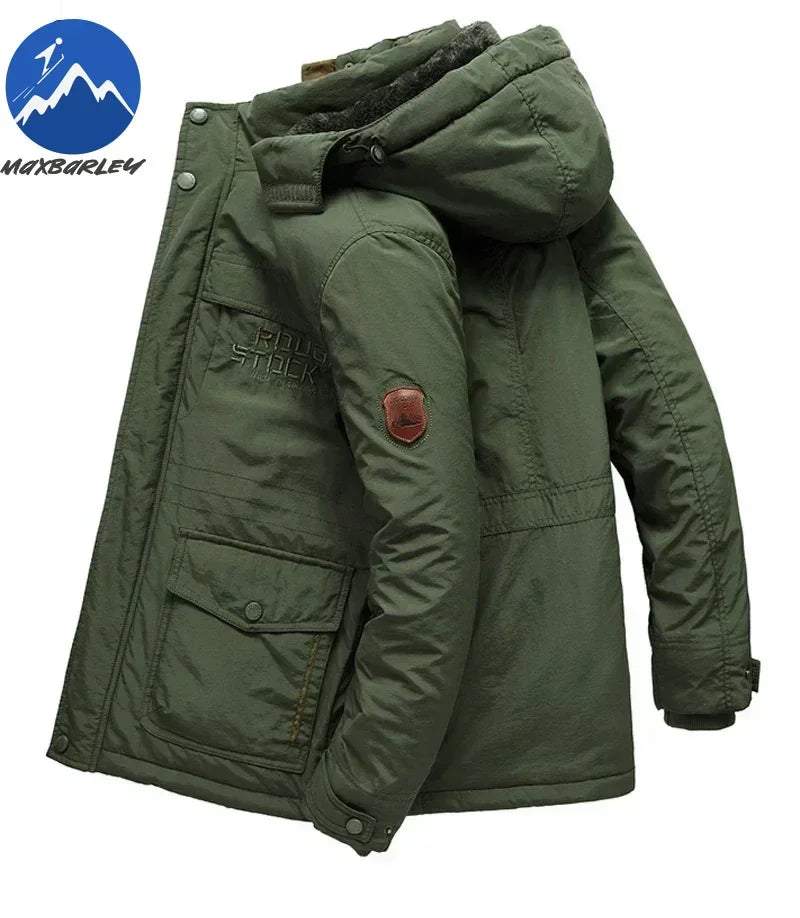 Hiver polaire longue veste hommes décontracté épaissir chaud coton rembourré vestes homme mode à capuche en plein air coupe-vent Parkas manteau de neige