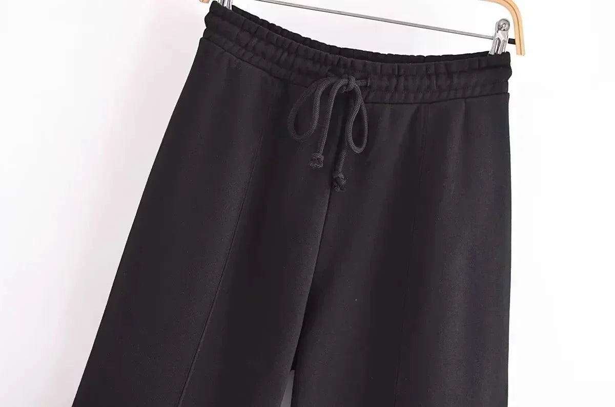 Ensemble 2 pièces à la mode pour femme, sweat-shirt polaire doublé, veste bombardier extensible + pantalon taille haute pour femme sauvage, hiver 2025