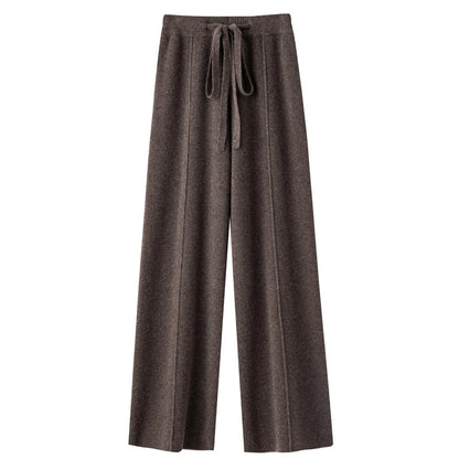 Pantalon large en cachemire pour femme, 100% laine mérinos, pantalon ample 107, pantalon épais pour femme, automne et hiver 2024