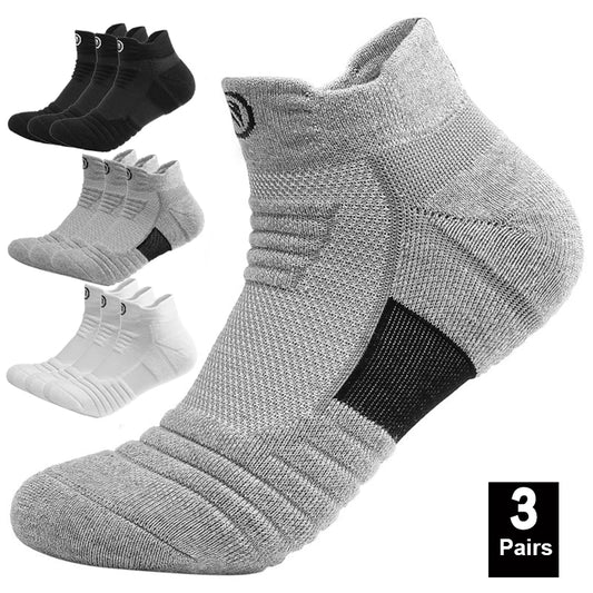 1/3 paires/lot chaussettes pour hommes bas de Compression respirant basket-ball sport cyclisme course serviette chaussettes haute élastique Tube chaussettes