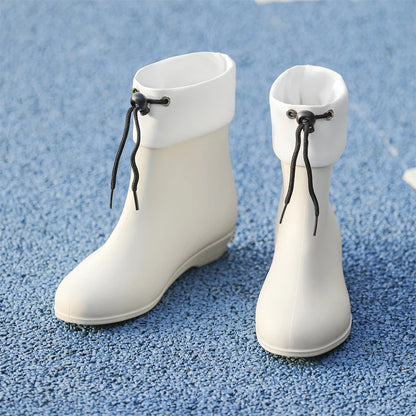 Chaussures de pluie pour femmes, nouvelles bottes de pluie, chaussures de pluie imperméables et antidérapantes, chaussures en caoutchouc résistantes à l'usure pour les déplacements, 2024