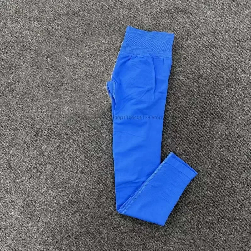 Leggings d'impact avec Logo pour femmes, Legging de Yoga sans couture, froissé, levage des fesses, ceinture basse côtelée, collants de sport, Fitness