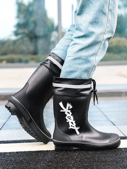 Bottes de pluie pour hommes, Camping, pêche, chantier de Construction, bottes de travail, antidérapantes, imperméables, chaussures d'hiver en caoutchouc chaudes pour l'extérieur