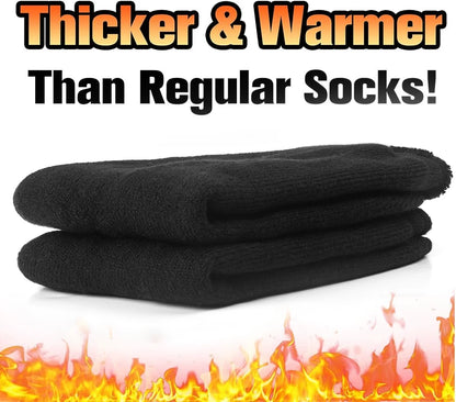 2 paires Pack hiver chaussettes thermiques pour hommes femmes temps froid chaussettes isolées en plein air randonnée ski chaud neige épais chaussettes chauffantes