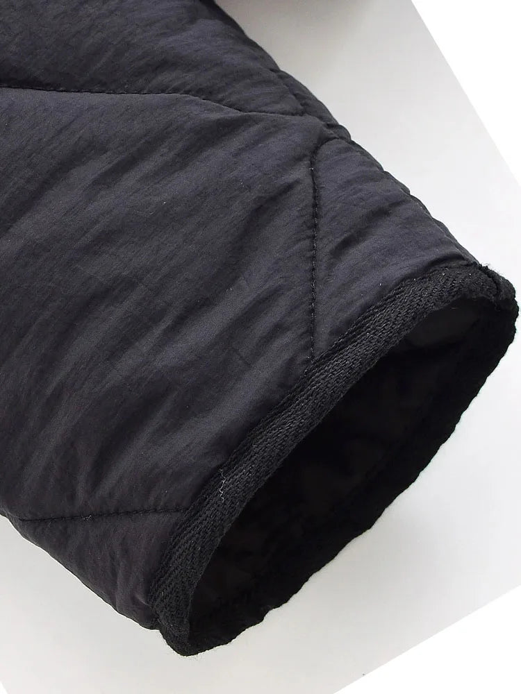 HH femmes hiver Plaid coutures coton manteau femme simple boutonnage poches décorer haute rue manteau à manches longues manteau décontracté