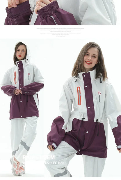 Split Raincoat Jacket Rain Pants Suit Adult Waterproof Outdoor Motorcycle Cycling Hiking Fishing Rainproof Protective 비옷