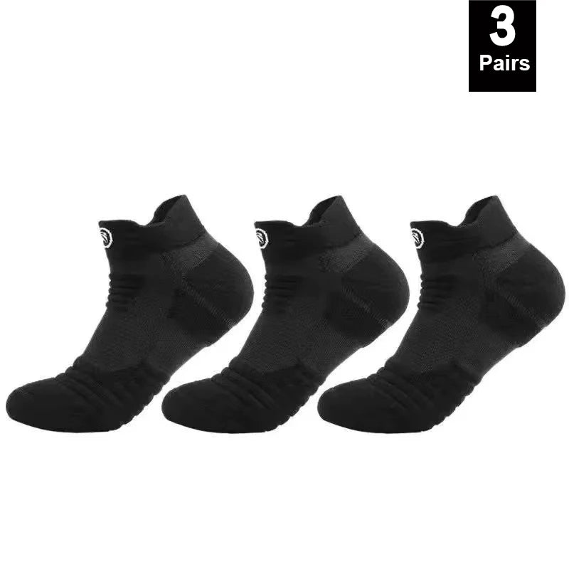 1/3 paires/lot chaussettes pour hommes bas de Compression respirant basket-ball sport cyclisme course serviette chaussettes haute élastique Tube chaussettes