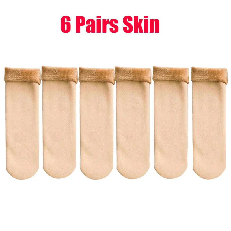 Nouvelles femmes hiver épaissir chaud chaussette courte thermique cachemire laine chaussettes neige velours bottes chaussettes maison sol Calcetines Mujer