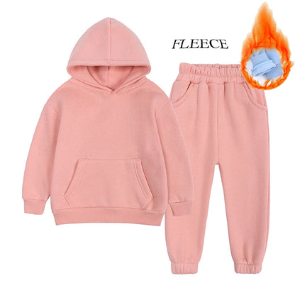 Ensemble de Survêtement Chaud à Capuche pour Enfant Garçon et Fille de 2 à 12 Ans, Tenue de dehors Solide, Motif Lapin, Smile, Hiver