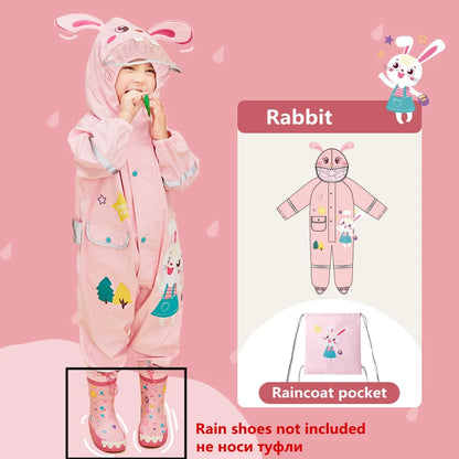 Lemonkid marque enfants dessin animé imperméable enfants combinaison vêtements de pluie garçon fille imperméable imperméable pantalon de pluie ensemble